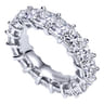 Eternity Band Wedding Ring in 14k White Gold with Princess Cut Natural Diamond at Gabriel & Co.
