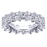 Eternity Band Wedding Ring in 14k White Gold with Princess Cut Natural Diamond at Gabriel & Co.
