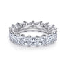 Eternity Band Wedding Ring in 14k White Gold with Princess Cut Natural Diamond at Gabriel & Co.