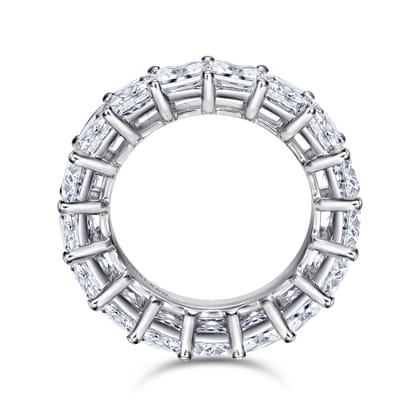 Bordeaux - 14K White Gold Princess Cut Shared Prong Diamond Eternity Band
