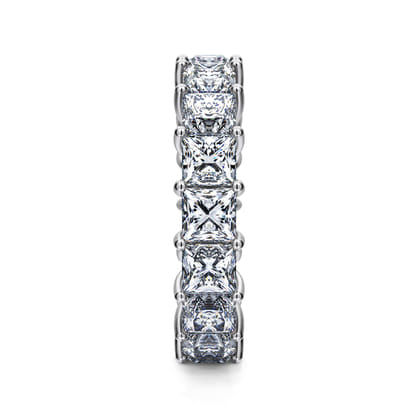 Bordeaux - 14K White Gold Princess Cut Shared Prong Diamond Eternity Band