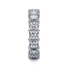 Eternity Band Wedding Ring in 14k White Gold with Princess Cut Natural Diamond at Gabriel & Co.