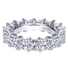 Eternity Band Wedding Ring in 14k White Gold with Princess Cut Natural Diamond at Gabriel & Co.