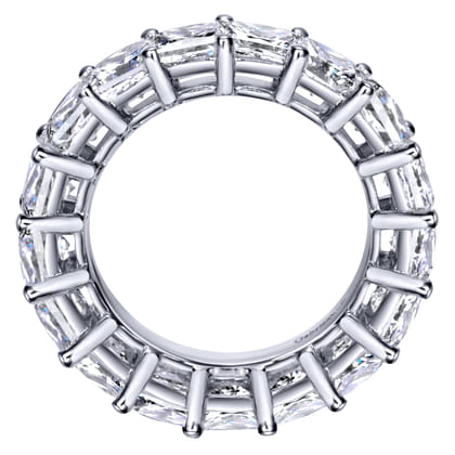 Bordeaux - 14K White Gold Princess Cut Shared Prong Diamond Eternity Band