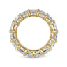 Eternity Band Wedding Ring in 14k Yellow Gold with Princess Cut Natural Diamond at Gabriel & Co.