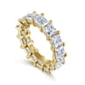 Eternity Band Wedding Ring in 14k Yellow Gold with Princess Cut Natural Diamond at Gabriel & Co.