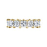 Eternity Band Wedding Ring in 14k Yellow Gold with Princess Cut Natural Diamond at Gabriel & Co.