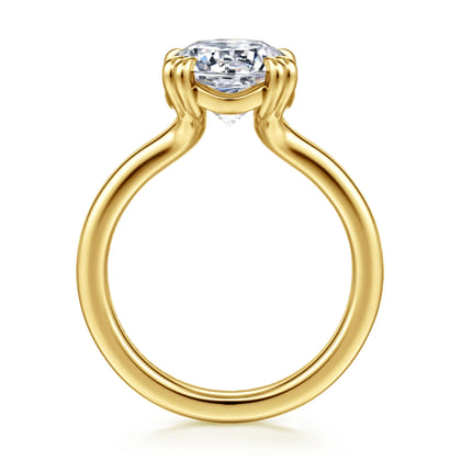 Brandi - 14K Yellow Gold Double Prong Round Diamond Engagement Ring