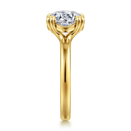 Brandi - 14K Yellow Gold Double Prong Round Diamond Engagement Ring