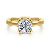 Brandi - 14K Yellow Gold Double Prong Round Diamond Engagement Ring