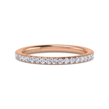 Brasilia - 14K Rose Gold Diamond Wedding Band