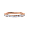 Straight Wedding Ring in 14k Rose Gold with Round Natural Diamond at Gabriel & Co.