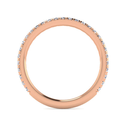 Brasilia - 14K Rose Gold Diamond Wedding Band