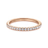 Eternity Band Wedding Ring in 14k Rose Gold with Round Natural Diamond at Gabriel & Co.
