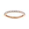 Eternity Band Wedding Ring in 14k Rose Gold with Round Natural Diamond at Gabriel & Co.