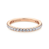 Brasilia - 14K Rose Gold Micro Pave Diamond Eternity Band