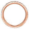 Eternity Band Wedding Ring in 14k Rose Gold with Round Natural Diamond at Gabriel & Co.