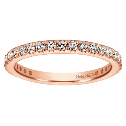 Brasilia - 14K Rose Gold Micro Pave Diamond Eternity Band
