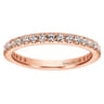 Eternity Band Wedding Ring in 14k Rose Gold with Round Natural Diamond at Gabriel & Co.