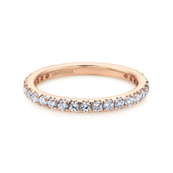Brasilia - 14K Rose Gold Micro Pave Diamond Eternity Band