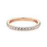 Eternity Band Wedding Ring in 14k Rose Gold with Round Natural Diamond at Gabriel & Co.