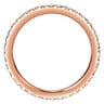 Eternity Band Wedding Ring in 14k Rose Gold with Round Natural Diamond at Gabriel & Co.