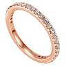 Eternity Band Wedding Ring in 14k Rose Gold with Round Natural Diamond at Gabriel & Co.