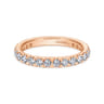 Eternity Band Wedding Ring in 14k Rose Gold with Round Natural Diamond at Gabriel & Co.