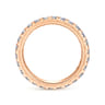 Eternity Band Wedding Ring in 14k Rose Gold with Round Natural Diamond at Gabriel & Co.