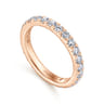Eternity Band Wedding Ring in 14k Rose Gold with Round Natural Diamond at Gabriel & Co.