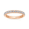 Eternity Band Wedding Ring in 14k Rose Gold with Round Natural Diamond at Gabriel & Co.