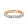 Eternity Band Wedding Ring in 14k Rose Gold with Round Natural Diamond at Gabriel & Co.