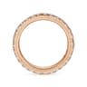 Eternity Band Wedding Ring in 14k Rose Gold with Round Natural Diamond at Gabriel & Co.