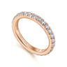 Eternity Band Wedding Ring in 14k Rose Gold with Round Natural Diamond at Gabriel & Co.