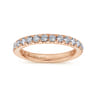 Eternity Band Wedding Ring in 14k Rose Gold with Round Natural Diamond at Gabriel & Co.