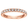 Eternity Band Wedding Ring in 14k Rose Gold with Round Natural Diamond at Gabriel & Co.