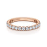 Eternity Band Wedding Ring in 14k Rose Gold with Round Natural Diamond at Gabriel & Co.