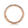 Eternity Band Wedding Ring in 14k Rose Gold with Round Natural Diamond at Gabriel & Co.
