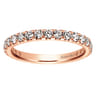 Eternity Band Wedding Ring in 14k Rose Gold with Round Natural Diamond at Gabriel & Co.