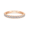Eternity Band Wedding Ring in 14k Rose Gold with Round Natural Diamond at Gabriel & Co.