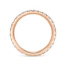 Eternity Band Wedding Ring in 14k Rose Gold with Round Natural Diamond at Gabriel & Co.