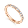 Eternity Band Wedding Ring in 14k Rose Gold with Round Natural Diamond at Gabriel & Co.