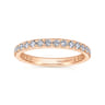 Eternity Band Wedding Ring in 14k Rose Gold with Round Natural Diamond at Gabriel & Co.