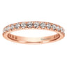 Eternity Band Wedding Ring in 14k Rose Gold with Round Natural Diamond at Gabriel & Co.