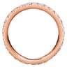Eternity Band Wedding Ring in 14k Rose Gold with Round Natural Diamond at Gabriel & Co.