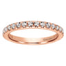 Eternity Band Wedding Ring in 14k Rose Gold with Round Natural Diamond at Gabriel & Co.