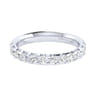 Straight Wedding Ring in 14k White Gold with Round Natural Diamond at Gabriel & Co.