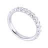 Straight Wedding Ring in 14k White Gold with Round Natural Diamond at Gabriel & Co.