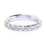 Straight Wedding Ring in 14k White Gold with Round Natural Diamond at Gabriel & Co.