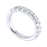 Straight Wedding Ring in 14k White Gold with Round Natural Diamond at Gabriel & Co.